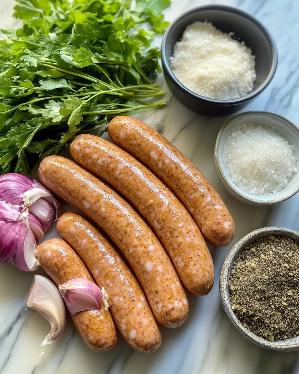 Crispy Delights: Airfryer Chicken Sausage Made Easy 4 Ingredients for Crispy Delights: Airfryer Chicken Sausage Made Easy
