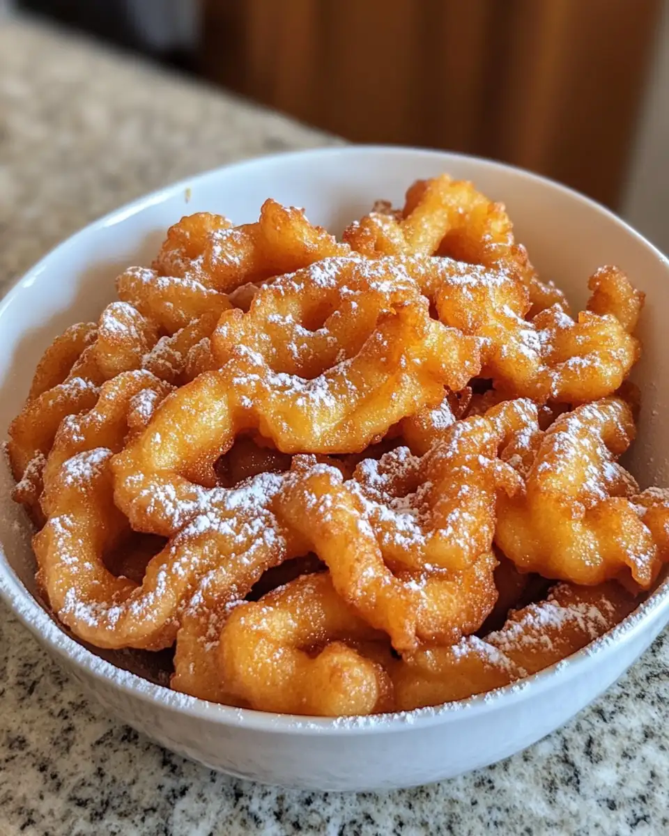 Crispy Carnival Delight: Airfryer Funnel Cake Magic 6 Final dish - Crispy Carnival Delight: Airfryer Funnel Cake Magic