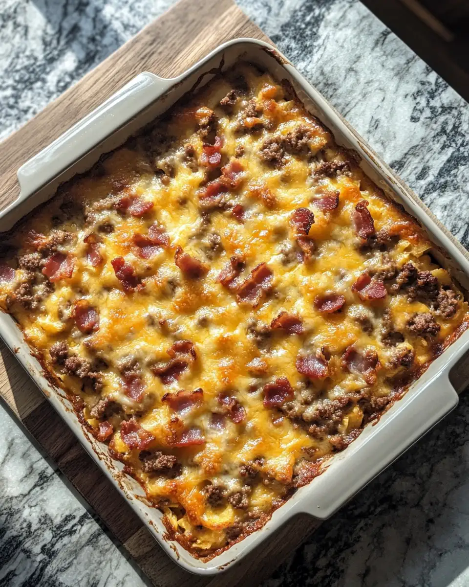Sizzling Sensation: The Ultimate Bacon Cheeseburger Casserole Recipe 6 Final dish - Sizzling Sensation: The Ultimate Bacon Cheeseburger Casserole Recipe