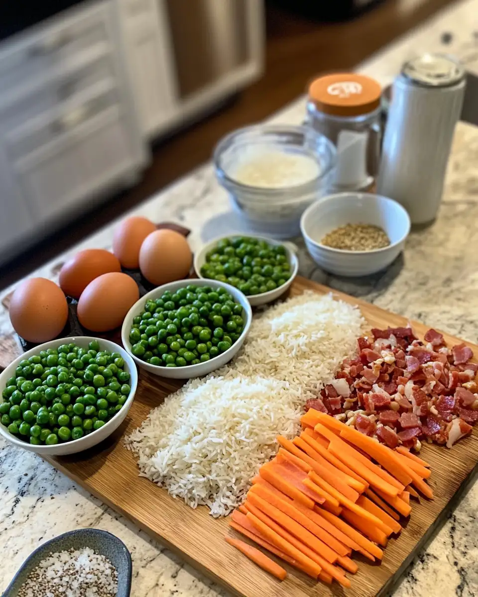 Ingredients for Sizzling Bacon Fried Rice: A Flavor Explosion You Can't Resist