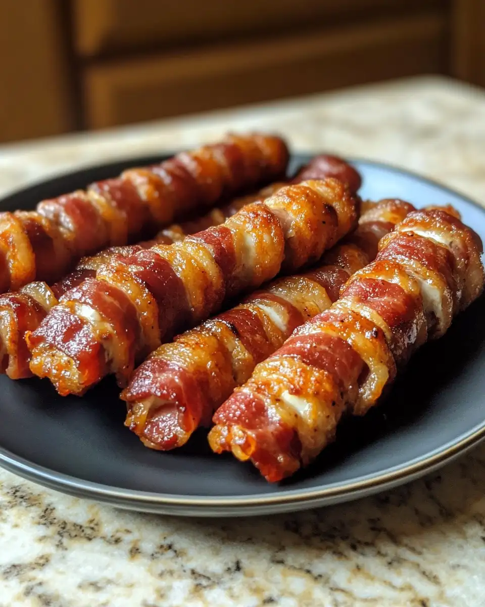 Final dish - Irresistible Bacon-Wrapped Mozzarella Sticks That Will Elevate Your Snack Game