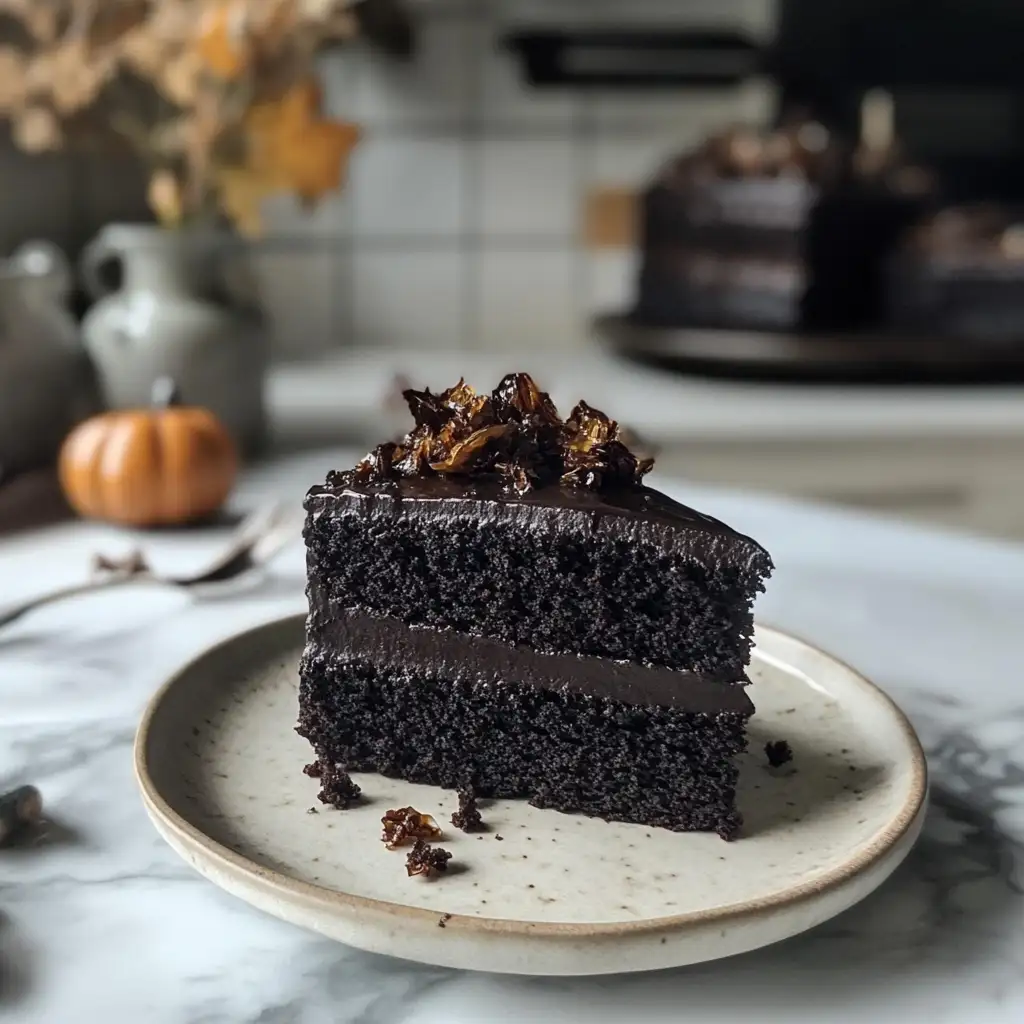 Spooktacularly Delicious: Dive into the Enchantment of Black Velvet Halloween Cake - Featured Image