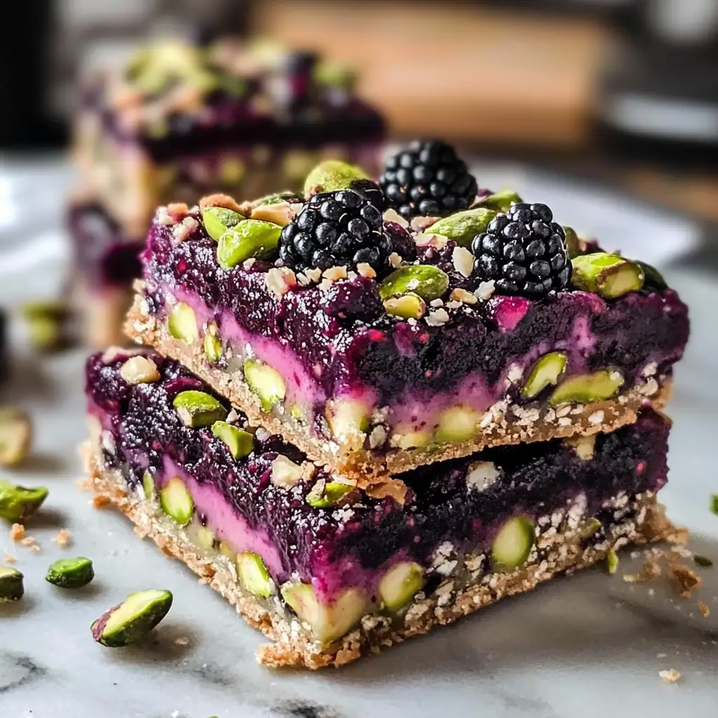 Indulge in Bliss with Blackberry Pistachio Dream Bars - Featured Image