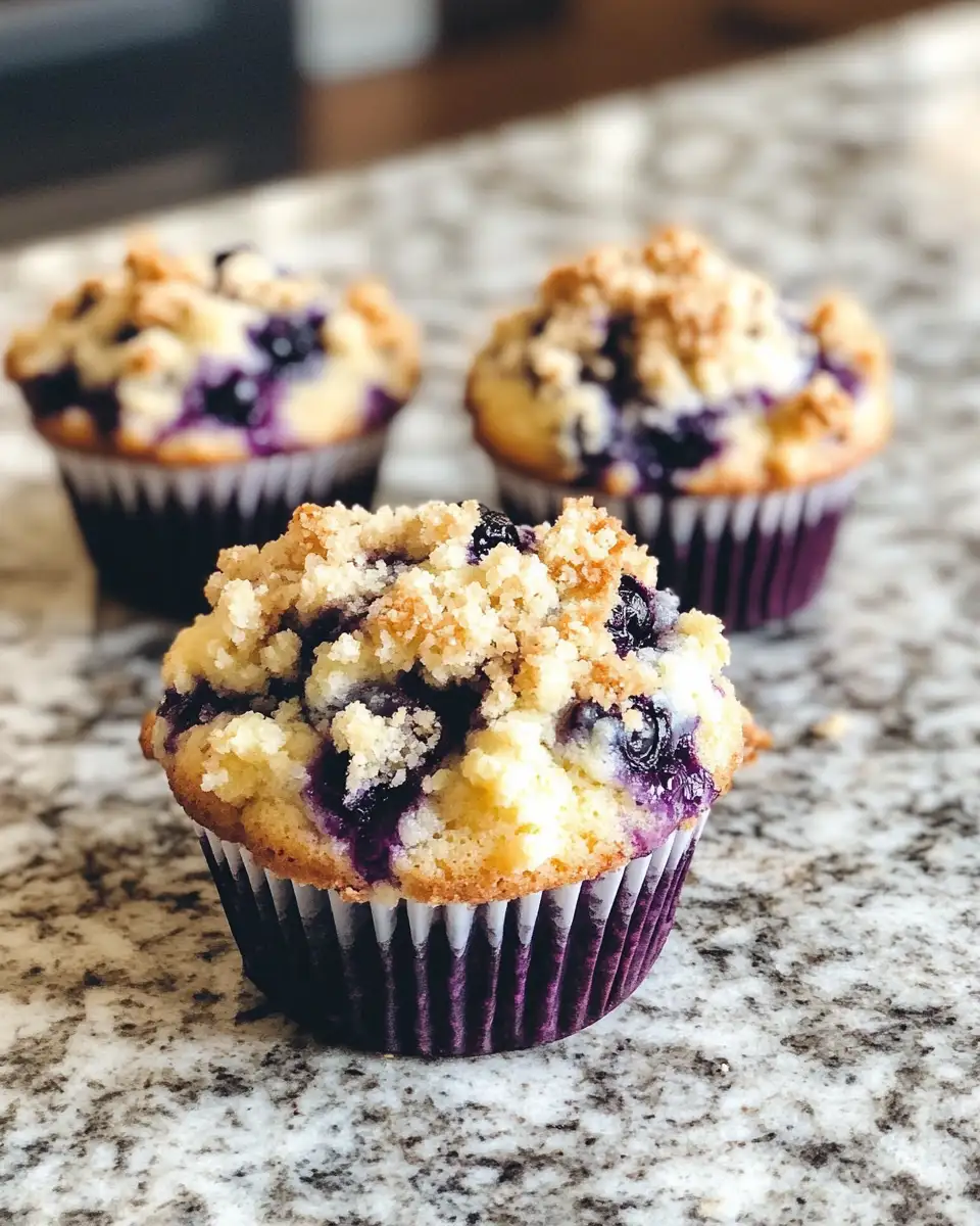 Final dish - Irresistible Blueberry Cheesecake Crumble Muffins Recipe to Sweeten Your Day