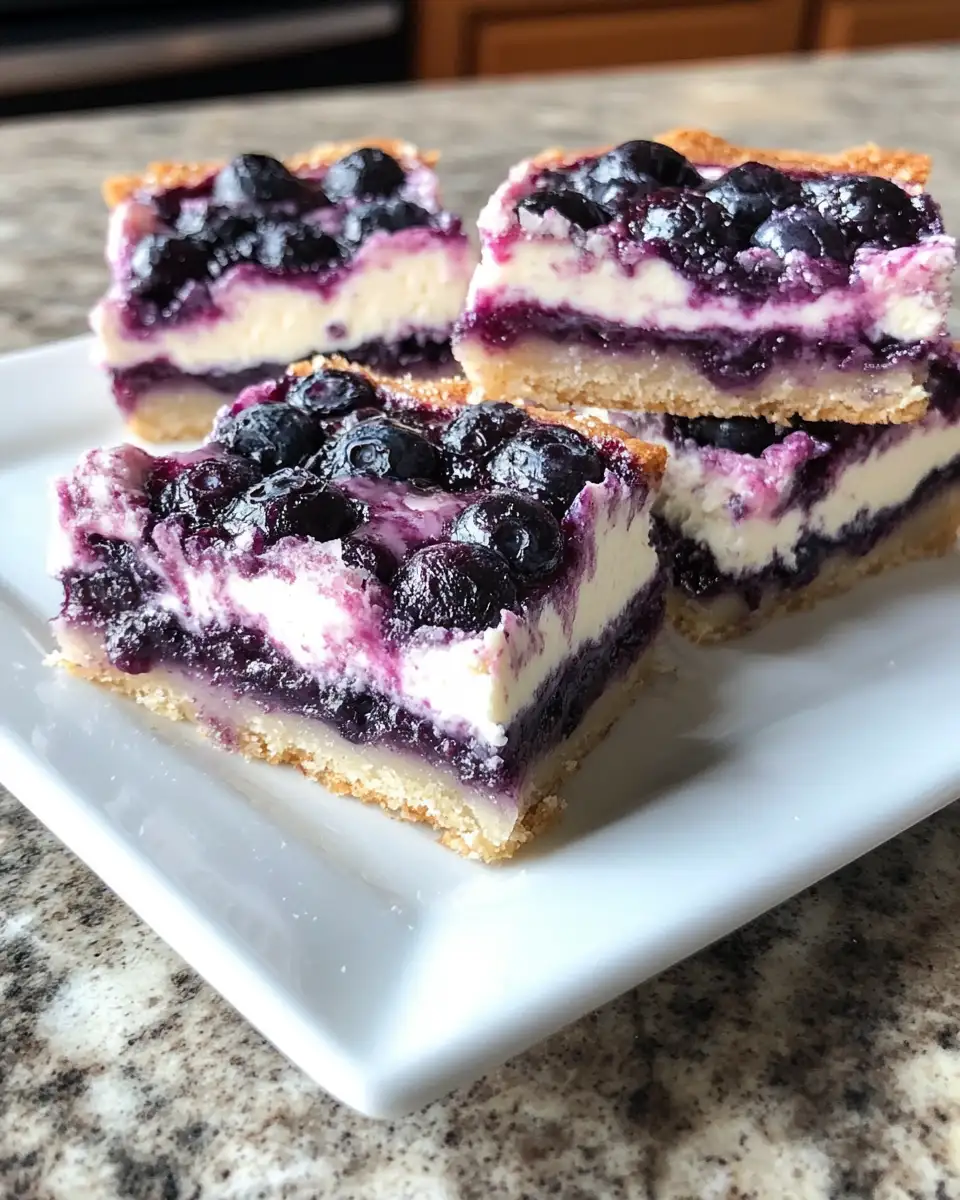 Final dish - Irresistible Indulgence: Blueberry Cream Cheese Bars That Wow