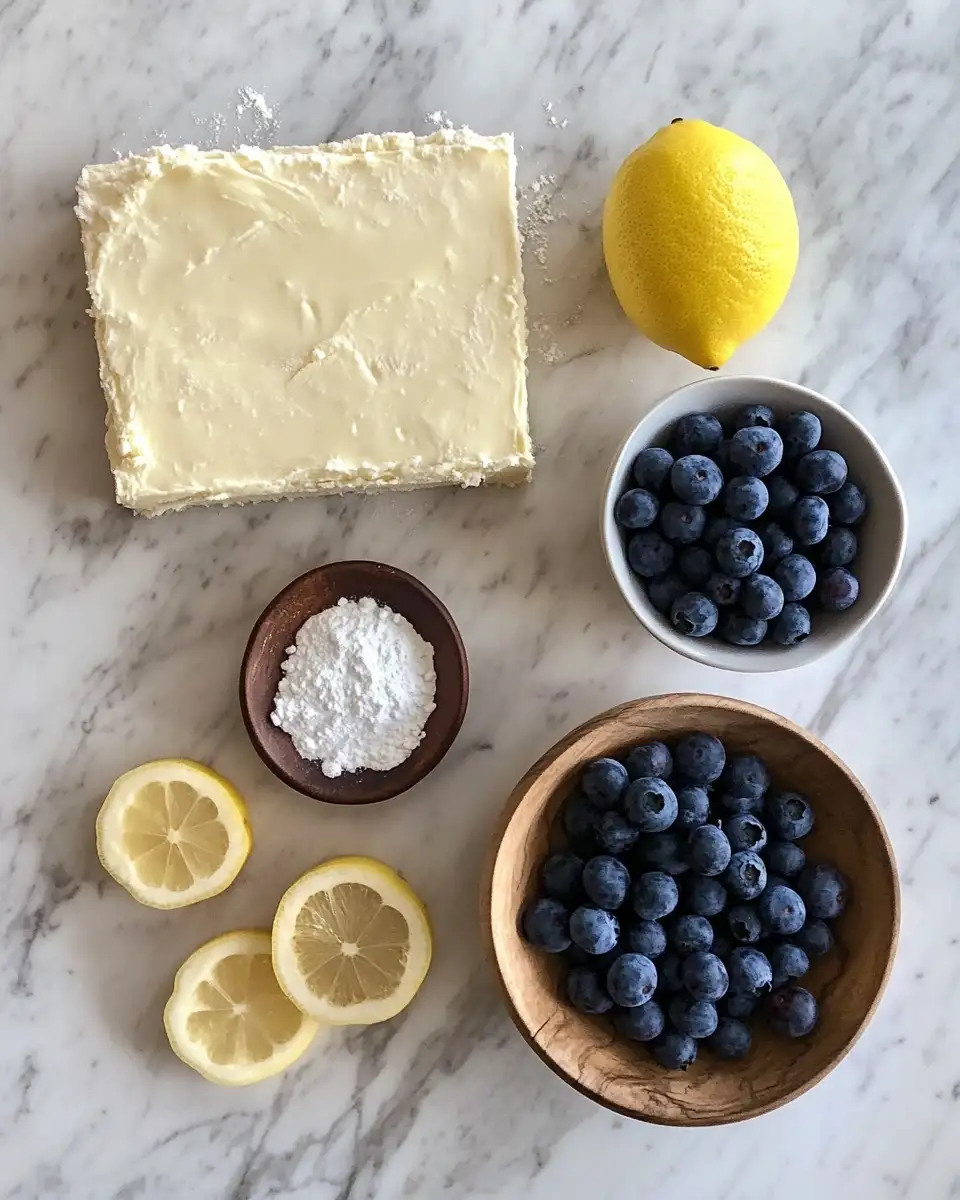 Ingredients for Irresistible Indulgence: Blueberry Cream Cheese Bars That Wow