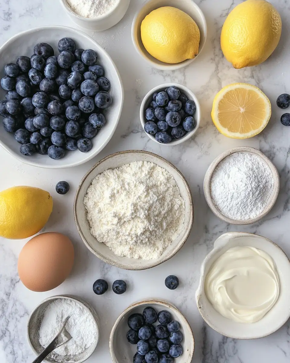 Ingredients for Indulge in Irresistible Blueberry Pastry Rings with Luscious Vanilla Cream Filling