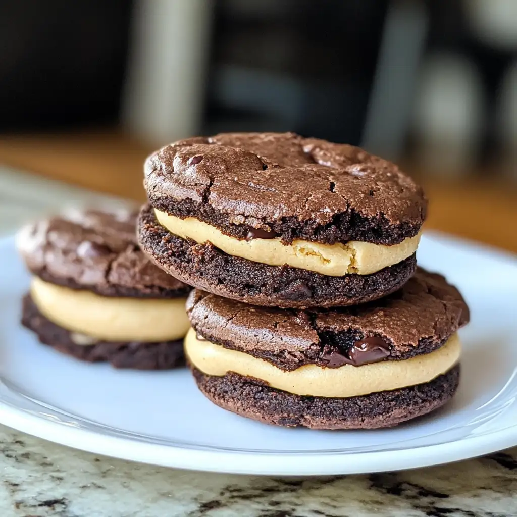 Indulge in Decadence: Brownie Cookie Dough Sandwich Cookies Delight - Featured Image
