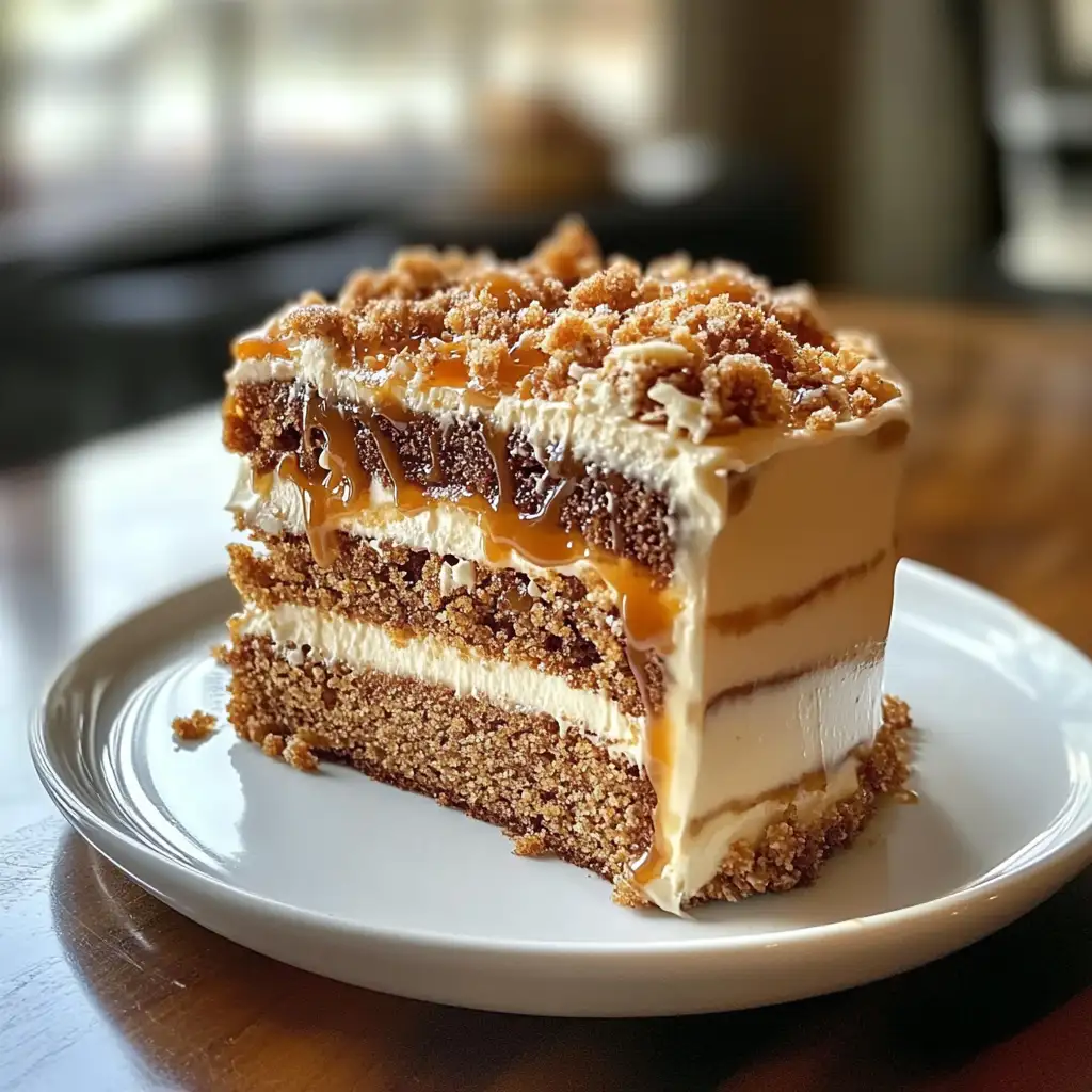 Indulge in Sweet Bliss with Caramel Toffee Crunch Cake - Featured Image