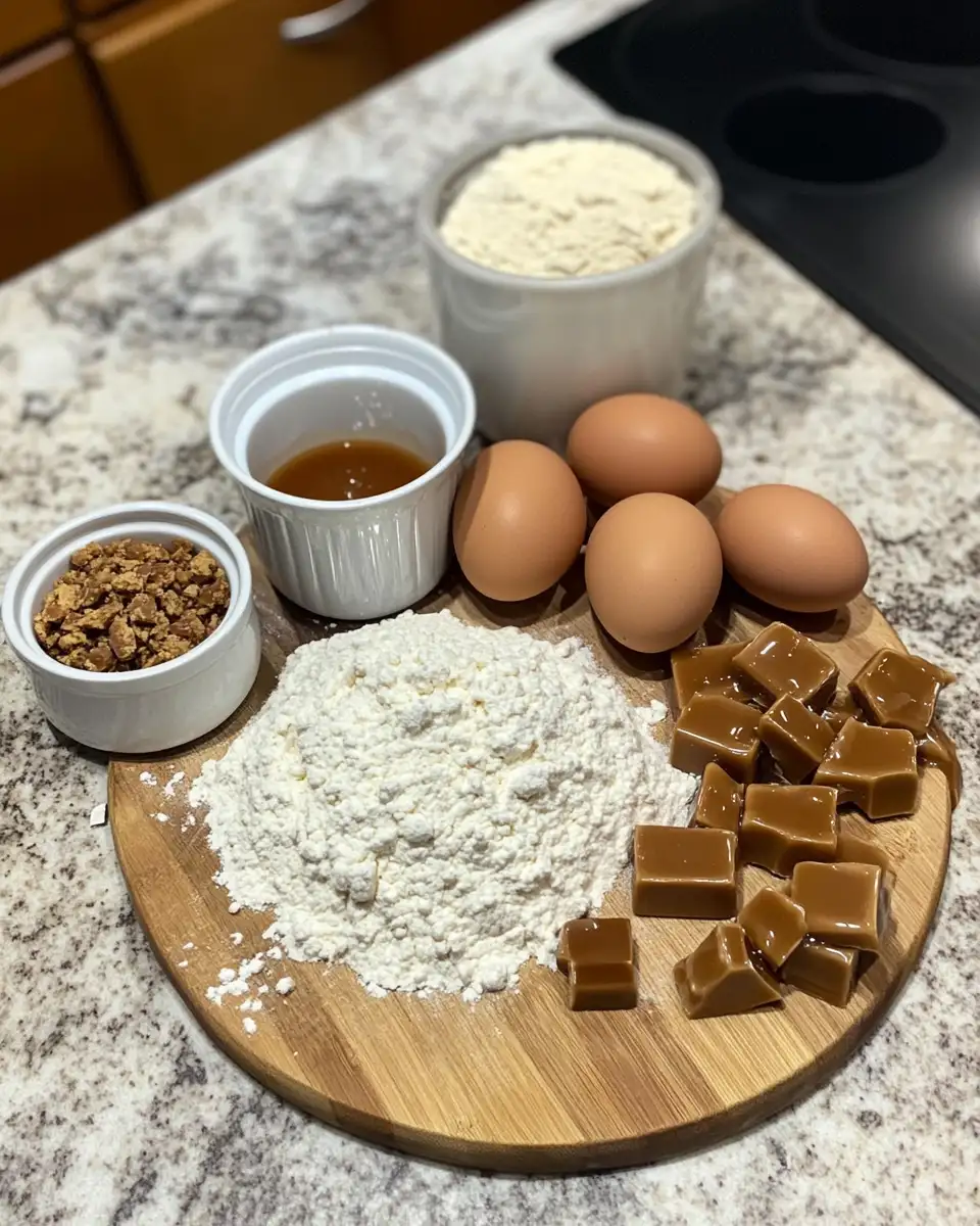 Indulge in Sweet Bliss with Caramel Toffee Crunch Cake 4 Ingredients for Indulge in Sweet Bliss with Caramel Toffee Crunch Cake