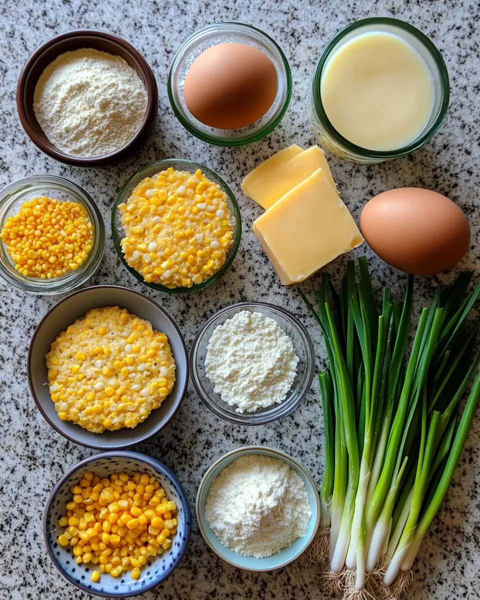 Irresistibly Crispy Cheesy Corn Fritters That Will Steal the Show 4 Ingredients for Irresistibly Crispy Cheesy Corn Fritters That Will Steal the Show