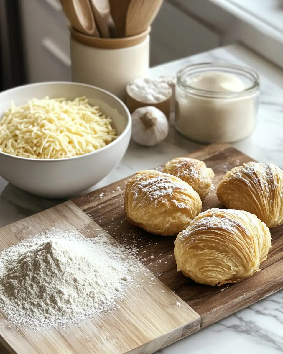 Cheesy Garlic Cruffins: The Ultimate Savory Delight Bursting with Flavor 4 Ingredients for Cheesy Garlic Cruffins: The Ultimate Savory Delight Bursting with Flavor