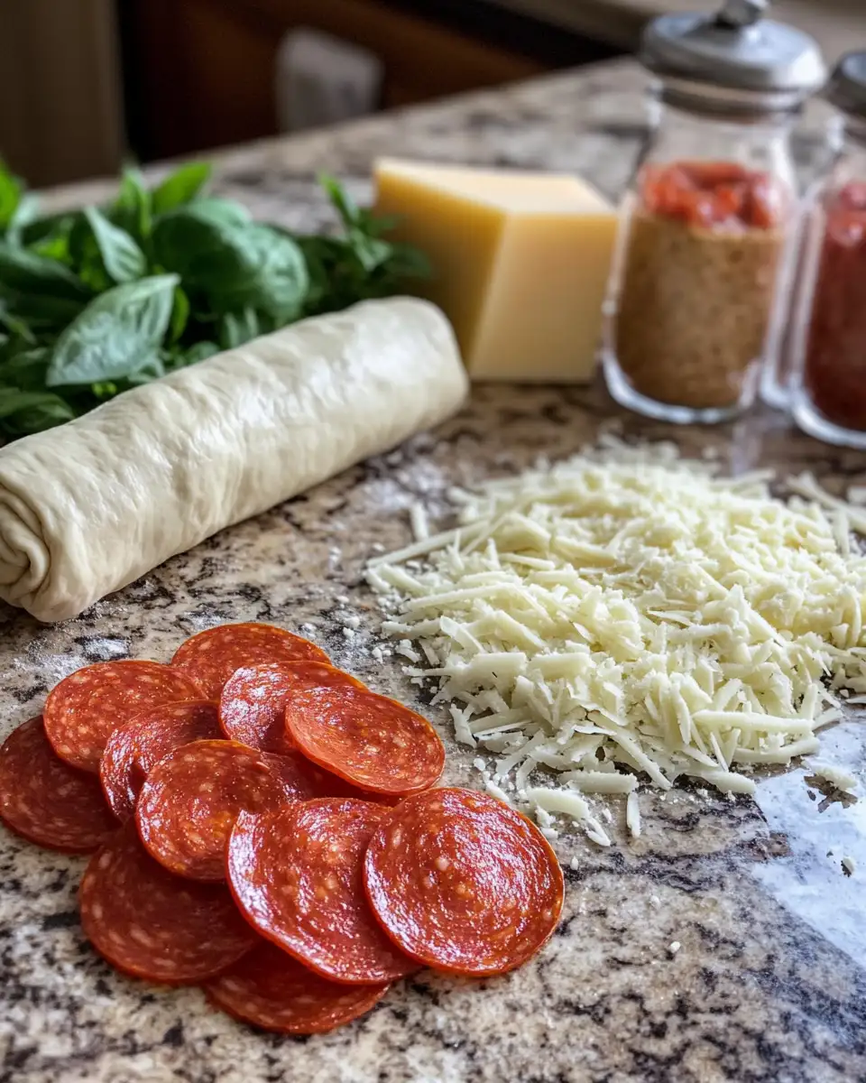 Irresistible Cheesy Pepperoni Pizza Roll-Ups You'll Crave 4 Ingredients for Irresistible Cheesy Pepperoni Pizza Roll-Ups You'll Crave