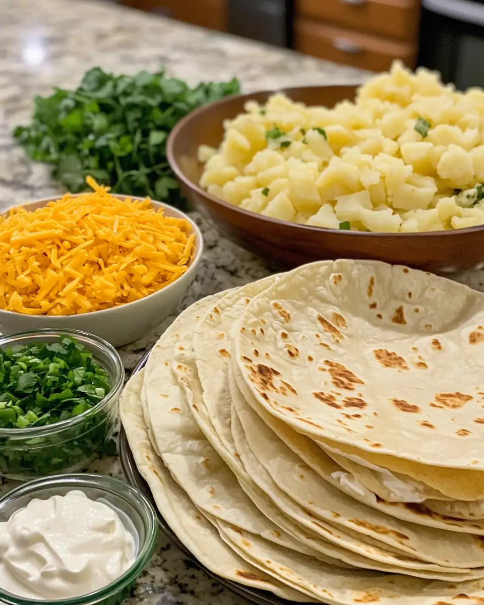 Irresistibly Gooey Cheesy Potato Burritos You Need to Try 4 Ingredients for Irresistibly Gooey Cheesy Potato Burritos You Need to Try