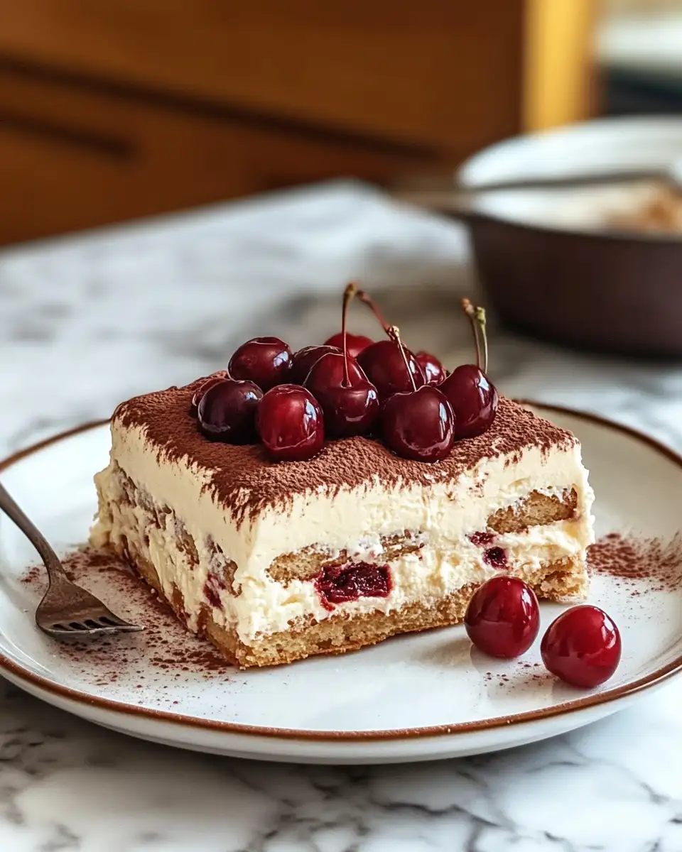 Final dish - Indulge in the Decadence of Cherry Amaretto Tiramisu