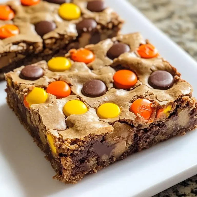 Irresistibly Chewy REESEs PIECES Peanut Butter Brownies Delight - Featured Image