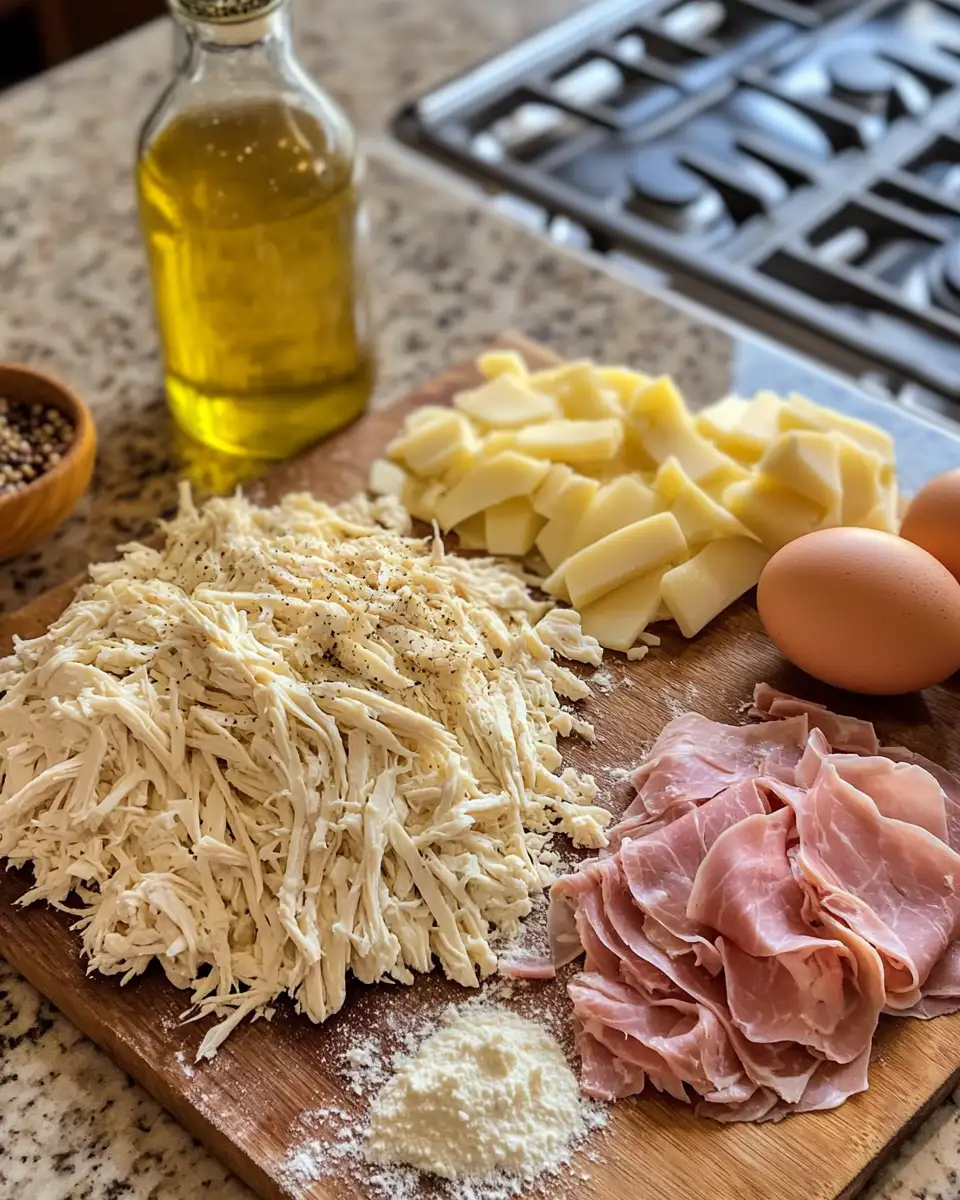 Ingredients for Savor the Flavor: Irresistible Chicken Cordon Bleu Stromboli Delight