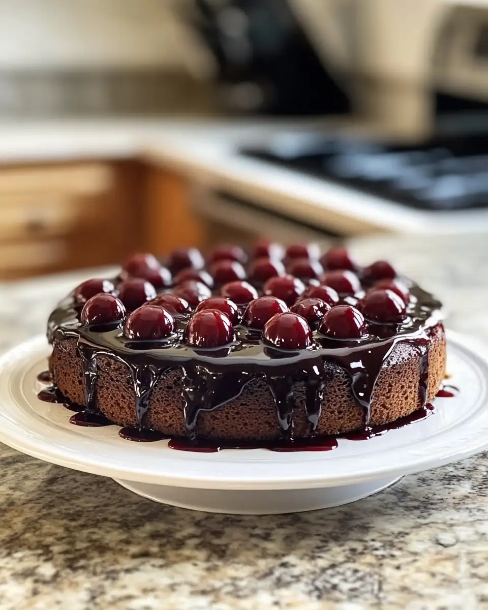 Decadent Delight: Indulge in a Chocolate Cherry Upside Down Cake Fantasy 6 Final dish - Decadent Delight: Indulge in a Chocolate Cherry Upside Down Cake Fantasy