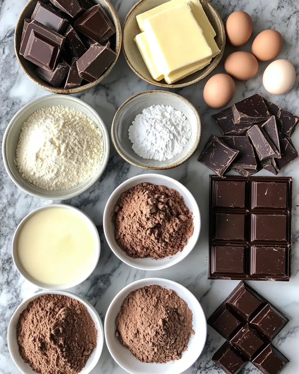 Ingredients for Decadent Delight: Indulge in Irresistible Chocolate Mousse Brownies
