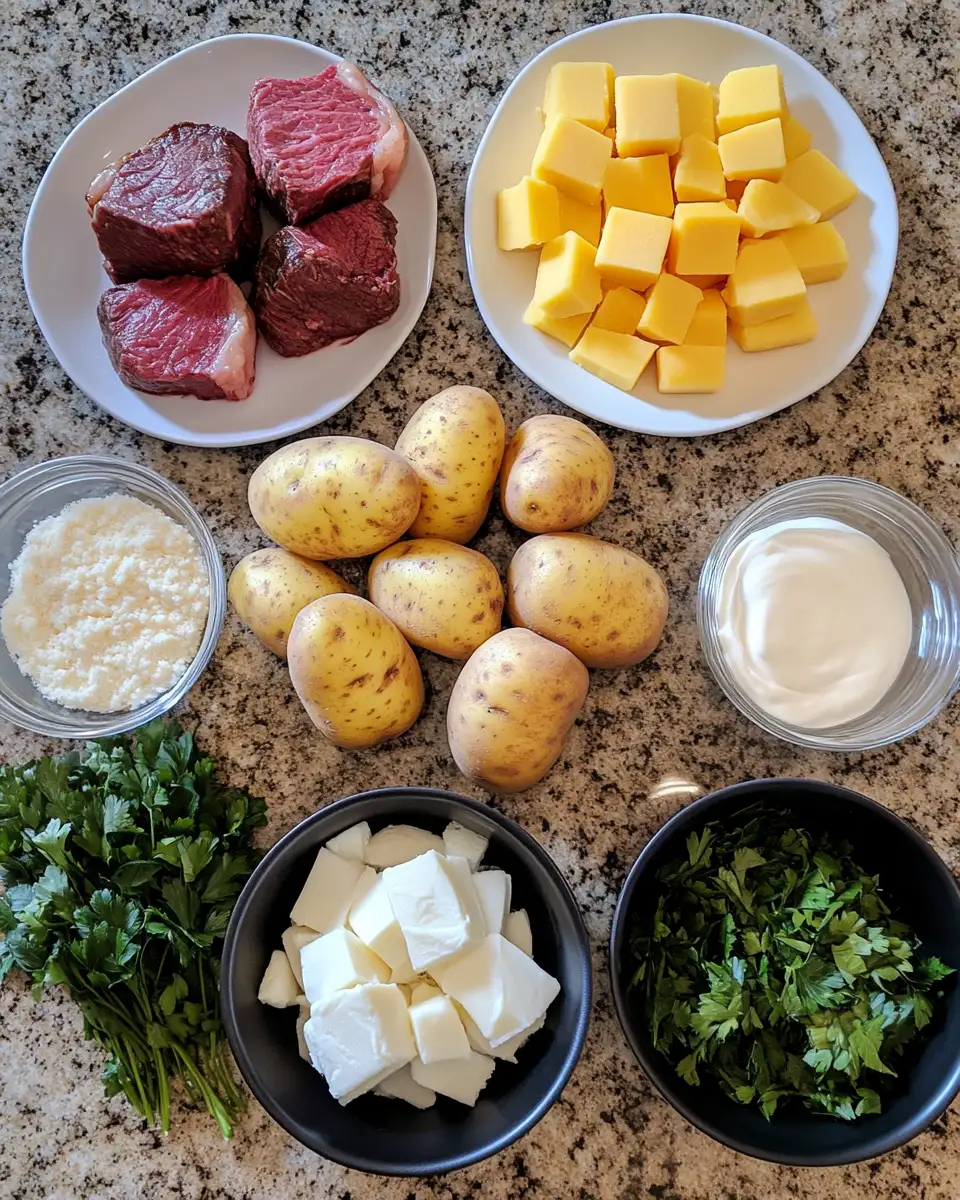 Crockpot Loaded Steak and Potato Bake: A Comfort Food Revolution 4 Ingredients for Crockpot Loaded Steak and Potato Bake: A Comfort Food Revolution