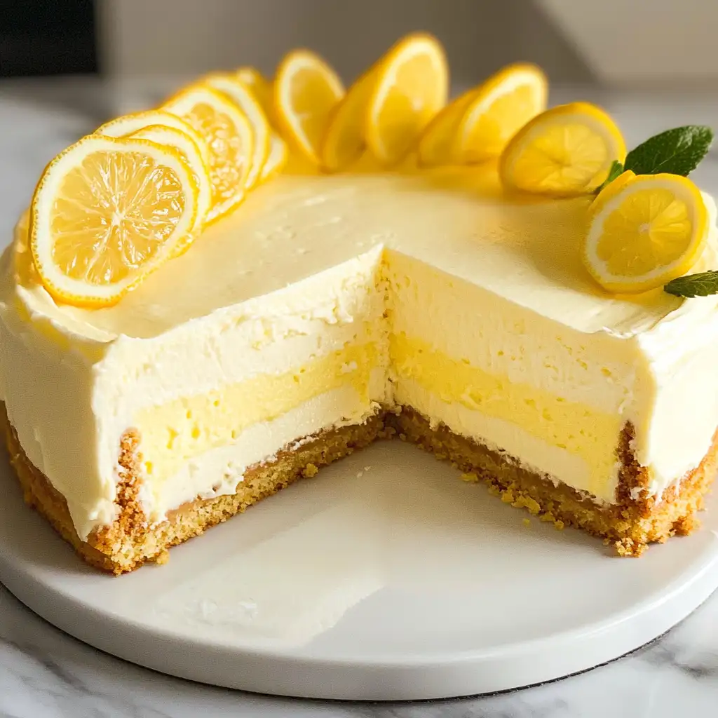 Luscious Layers: Discover the Easy Lemon Cheesecake Cake - Featured Image