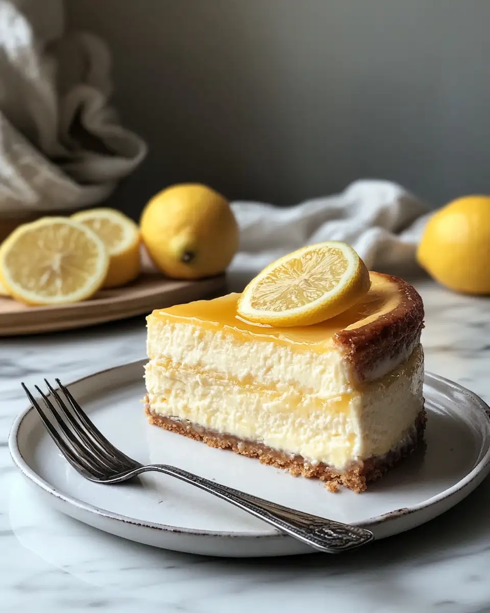 Luscious Layers: Discover the Easy Lemon Cheesecake Cake 6 Final dish - Luscious Layers: Discover the Easy Lemon Cheesecake Cake