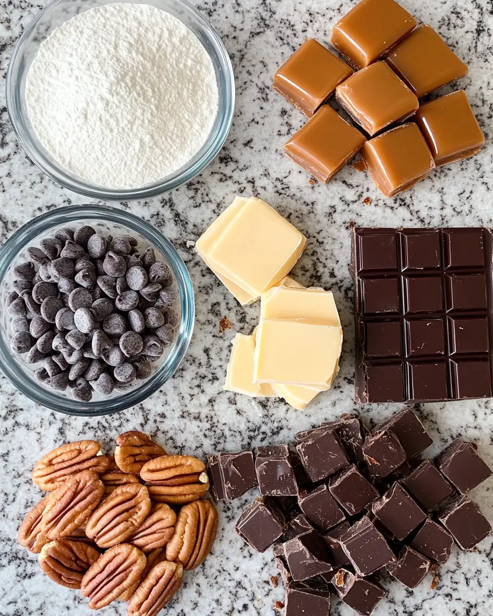 Ingredients for Irresistibly Easy Turtle Bars: Your New Favorite Treat
