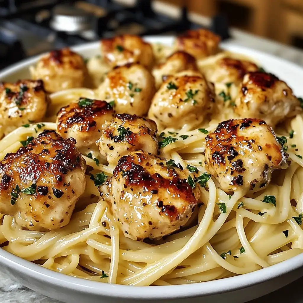 Savor the Flavor: Garlic Butter Chicken Bites with Pasta Extravaganza - Featured Image
