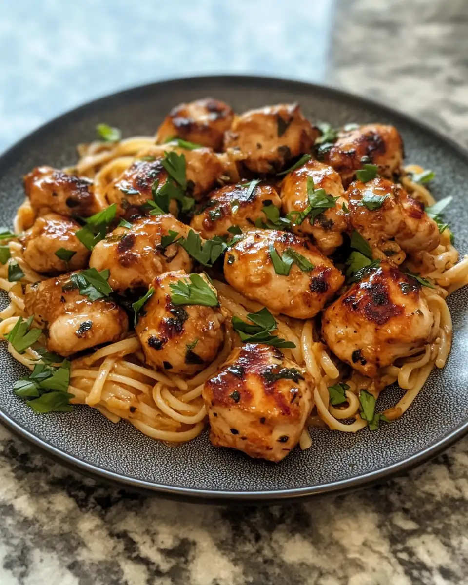 Savor the Flavor: Garlic Butter Chicken Bites with Pasta Extravaganza 6 Final dish - Savor the Flavor: Garlic Butter Chicken Bites with Pasta Extravaganza
