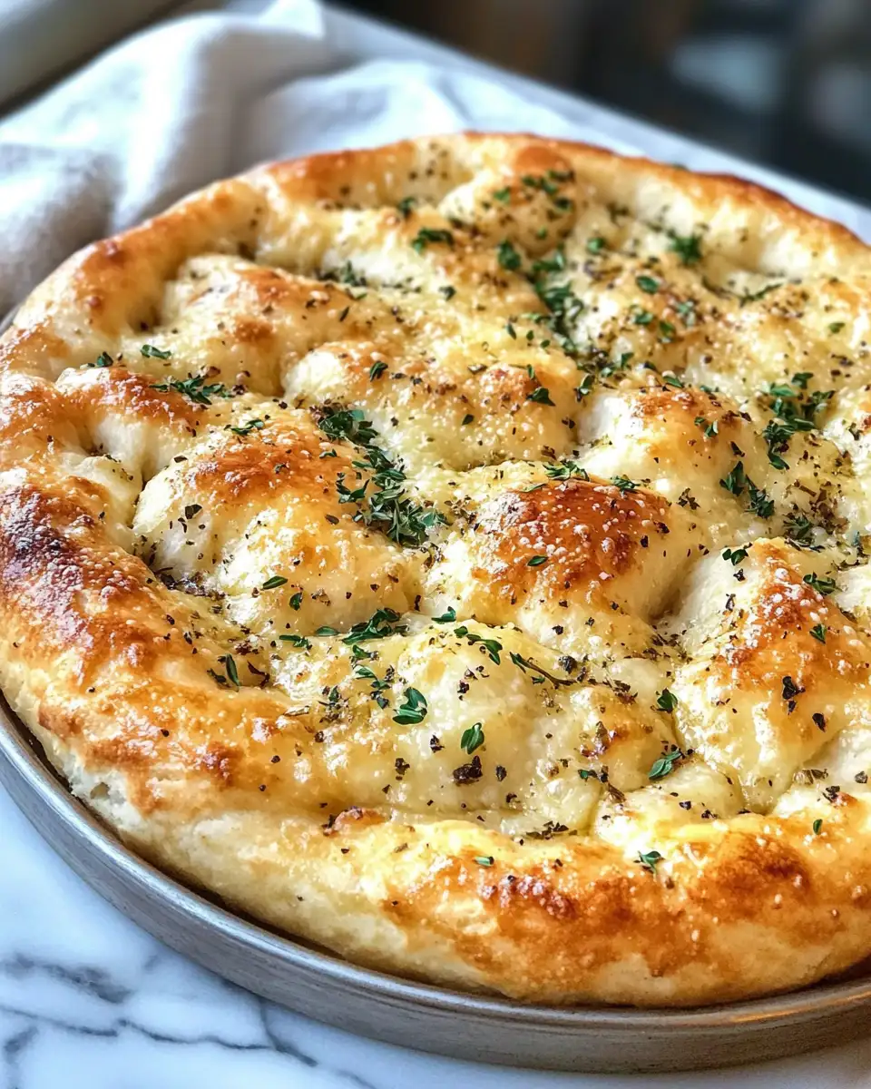 Final dish - Golden Crust Dreams with Garlic Parmesan Focaccia