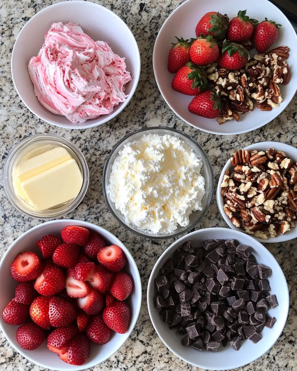 Ingredients for Indulge in the Sweet Chaos of Gooey Strawberry Earthquake Cake