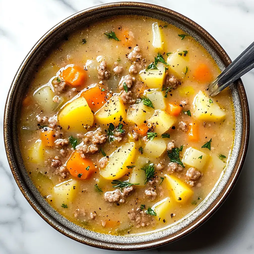 Cozy Comfort in a Bowl: Savory Hamburger Potato Soup Explosion - Featured Image