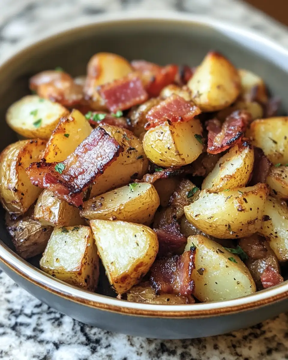 Golden Honey Bacon Roasted Potatoes: A Sweet and Savory Delight 6 Final dish - Golden Honey Bacon Roasted Potatoes: A Sweet and Savory Delight