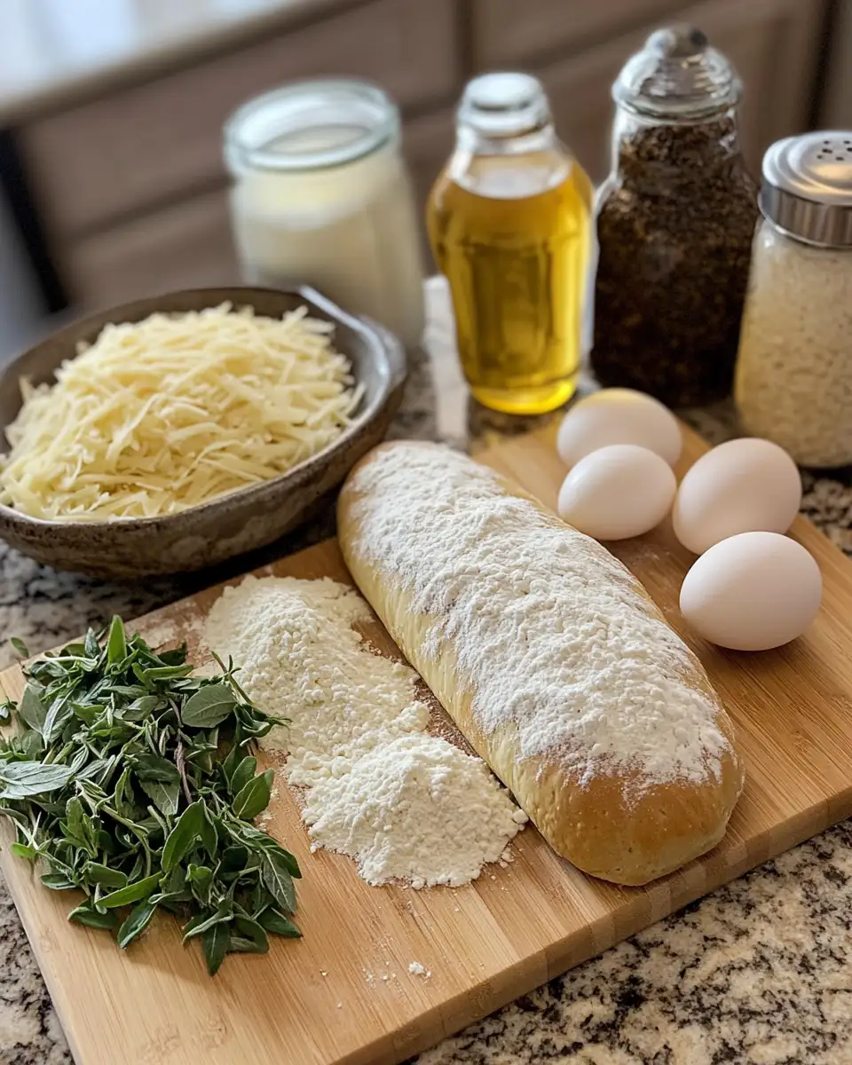 Savor the Flavors of Italy with Homemade Italian Herb and Cheese Bread 4 Ingredients for Savor the Flavors of Italy with Homemade Italian Herb and Cheese Bread