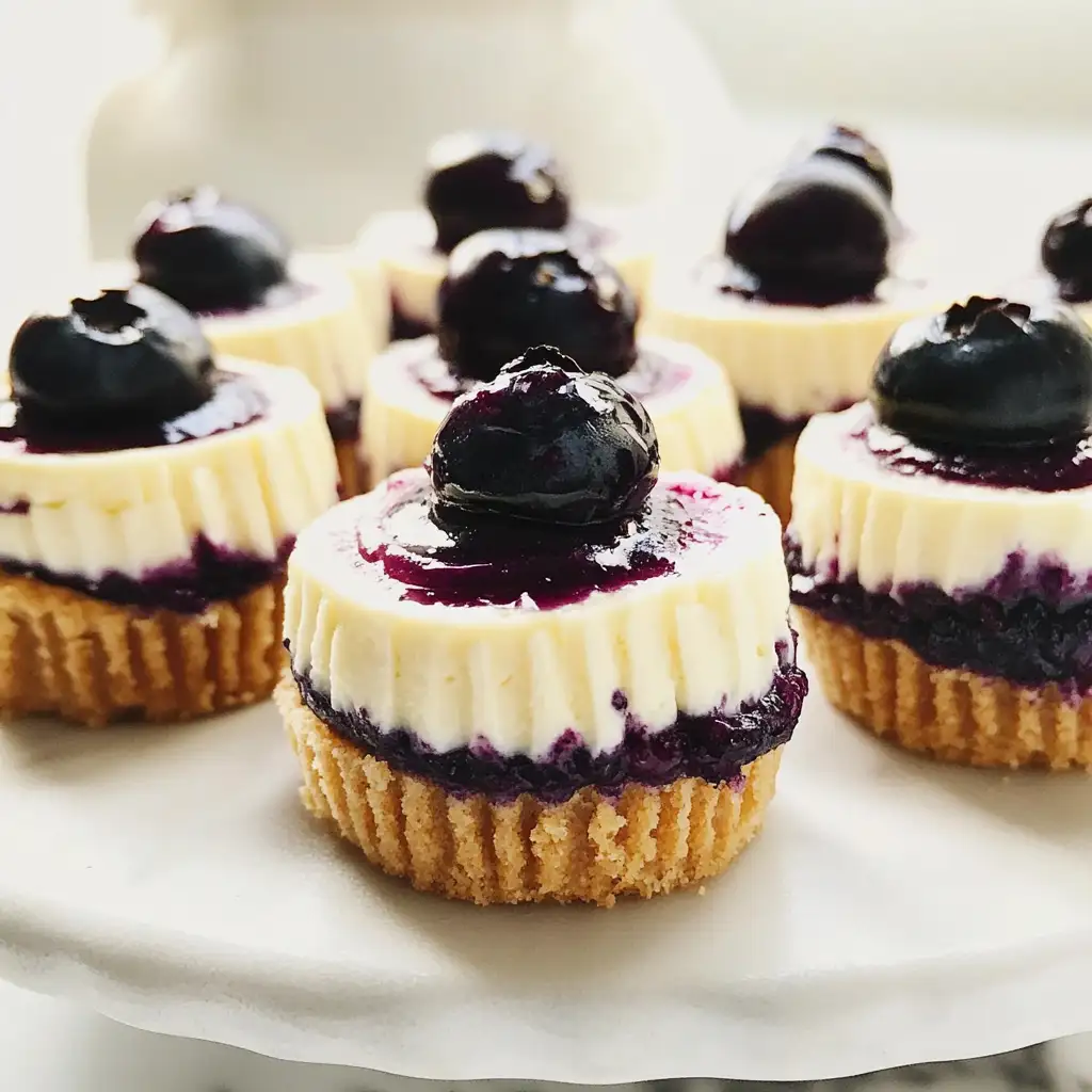 Bite-Sized Bliss: Juicy Mini Lemon Blueberry Cheesecakes - Featured Image