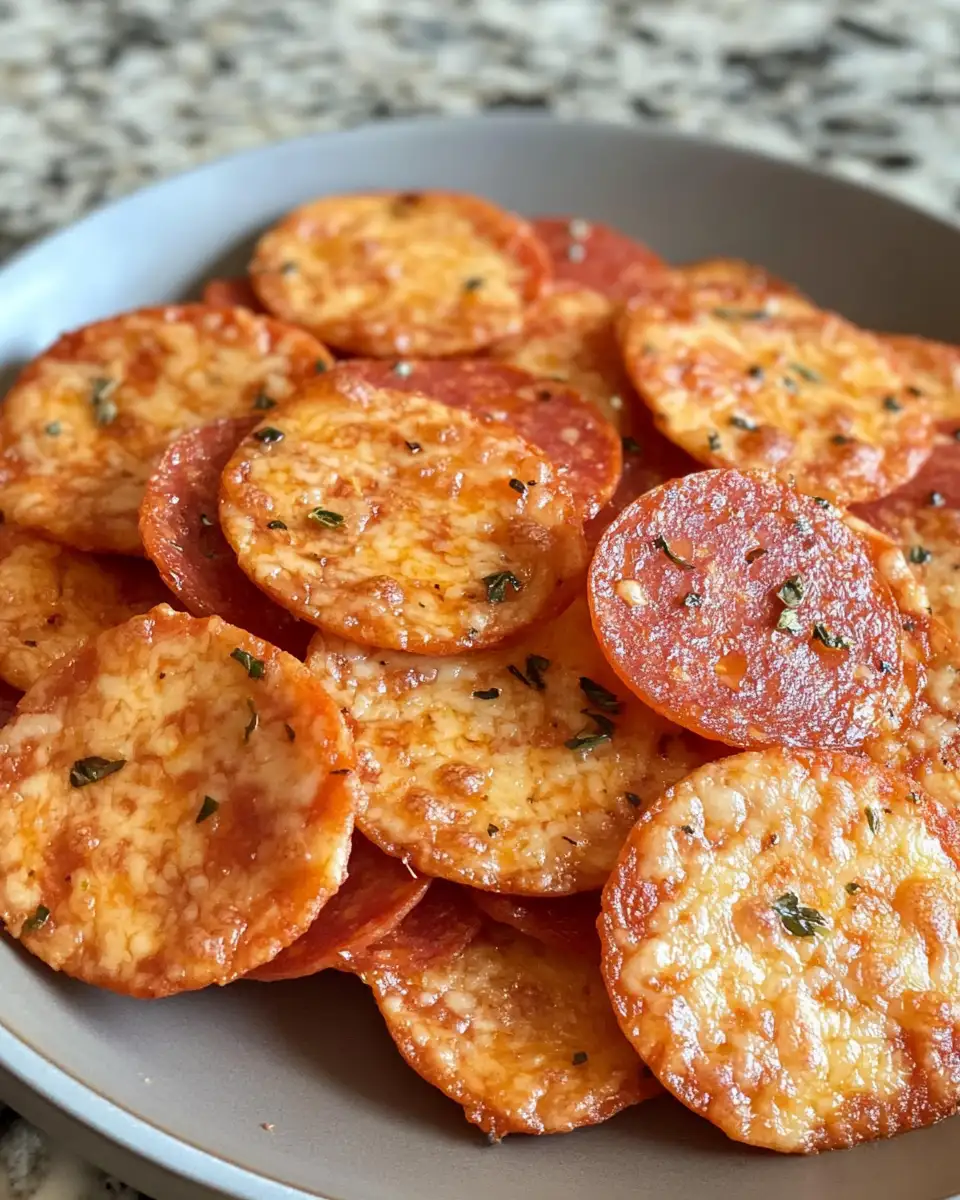 Crunchy Keto Delight: Pepperoni Cheese Crisps That Satisfy 6 Final dish - Crunchy Keto Delight: Pepperoni Cheese Crisps That Satisfy