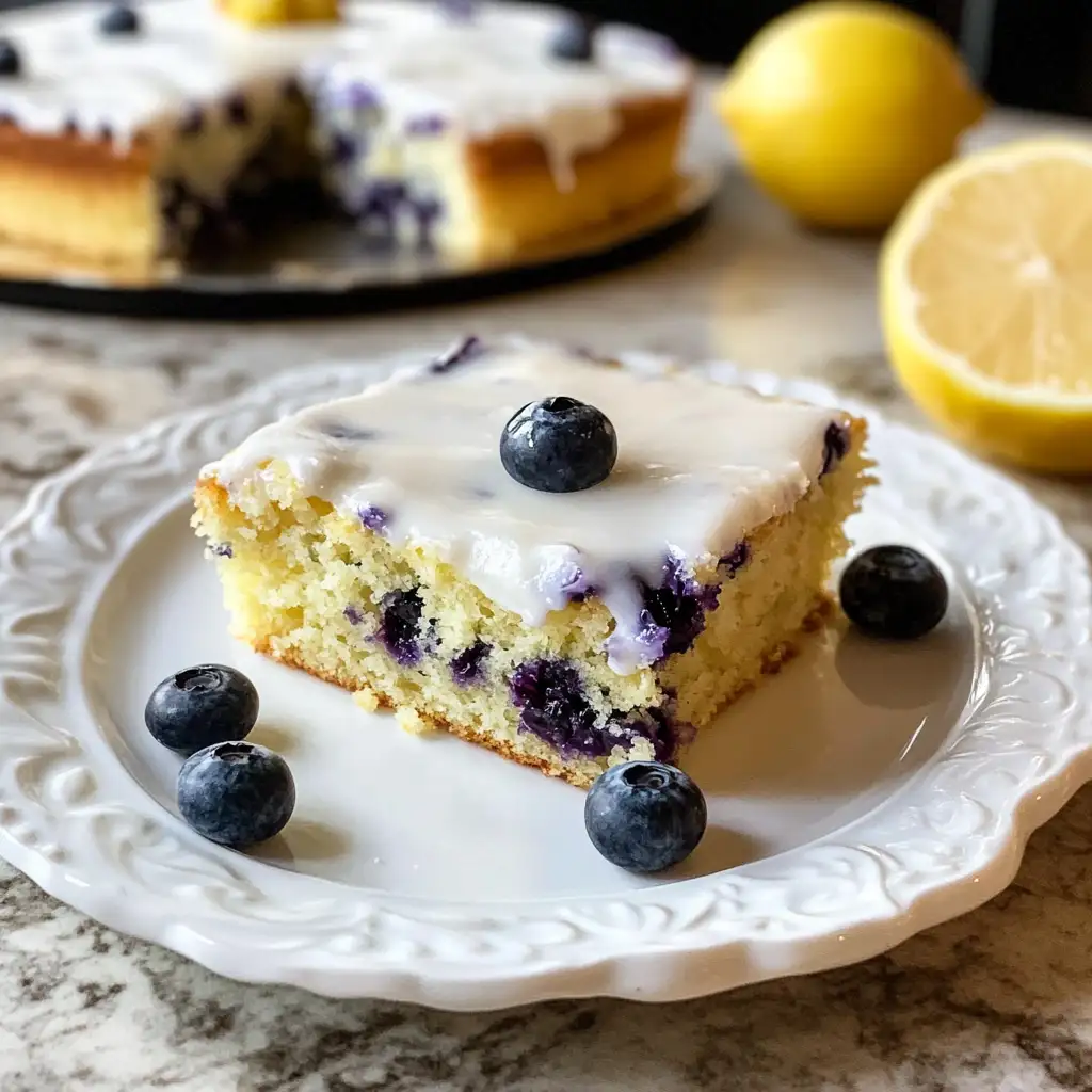 Zesty Bliss: Lemon Blueberry Sheet Cake Delight - Featured Image
