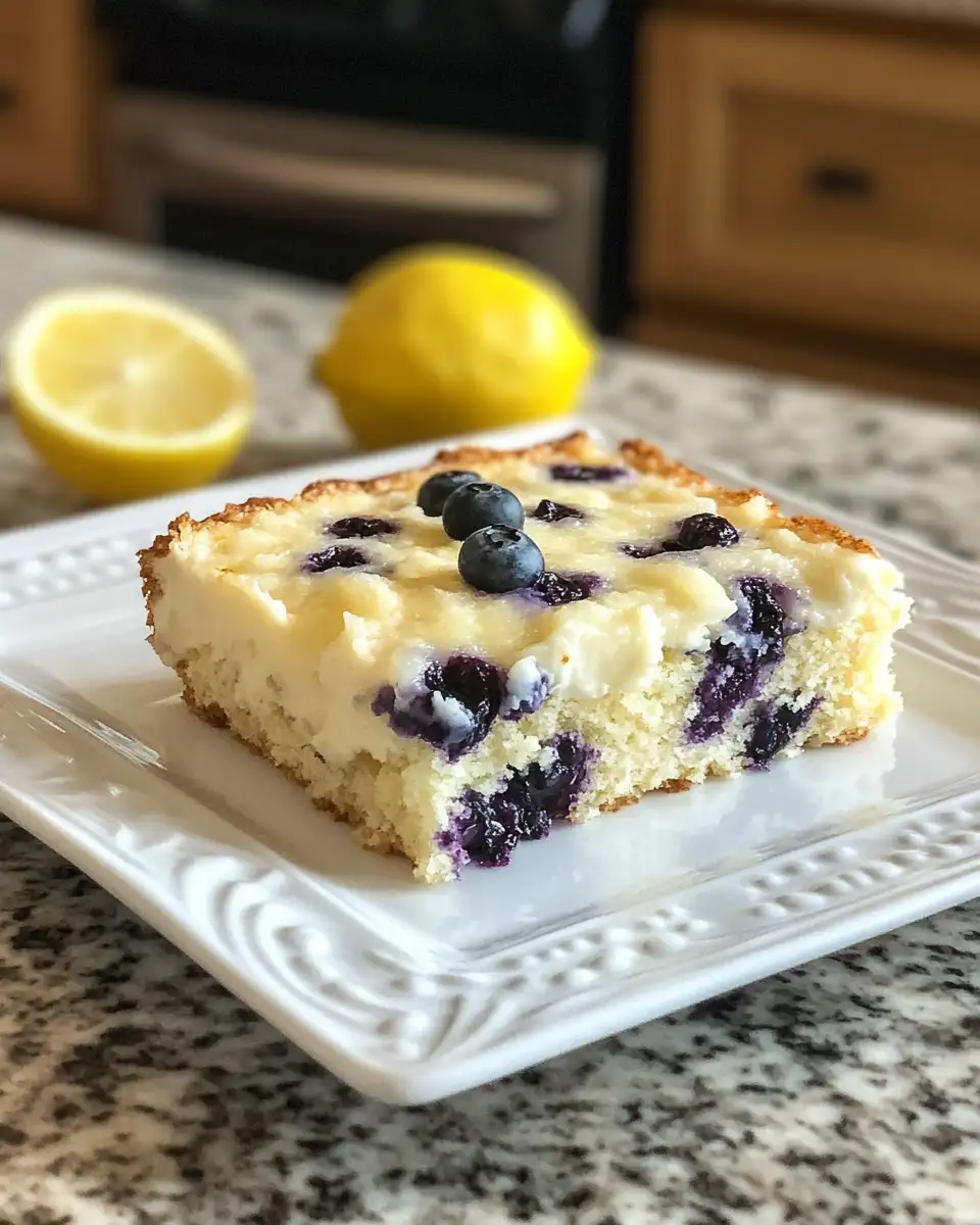 Final dish - Zesty Bliss: Lemon Blueberry Sheet Cake Delight