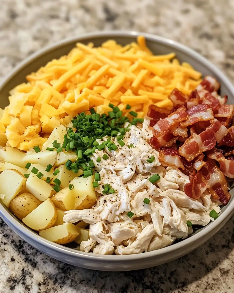 Ultimate Comfort: Loaded Potato Ranch Chicken Casserole Delight 4 Ingredients for Ultimate Comfort: Loaded Potato Ranch Chicken Casserole Delight