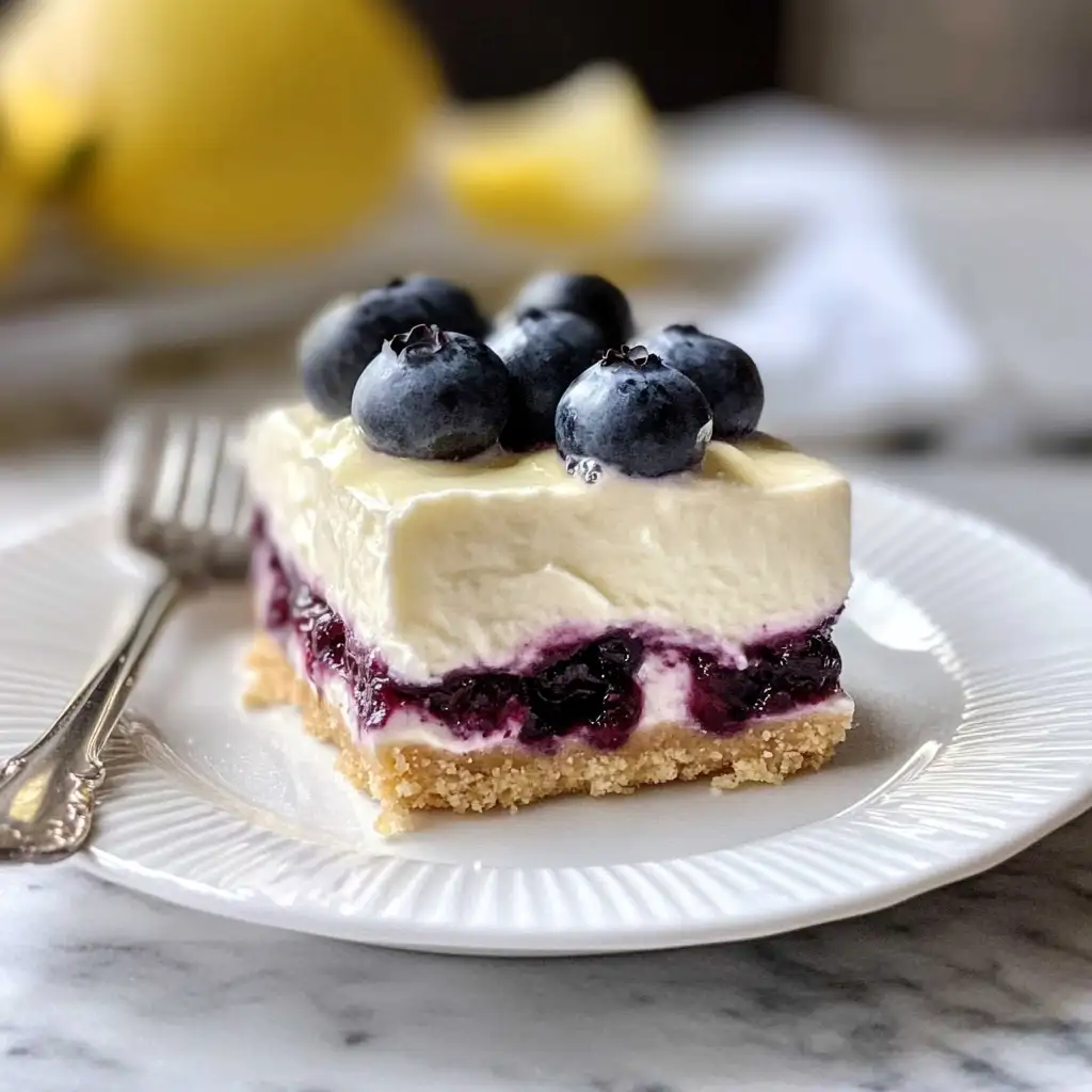 Zesty No Bake Lemon Blueberry Delight - Featured Image