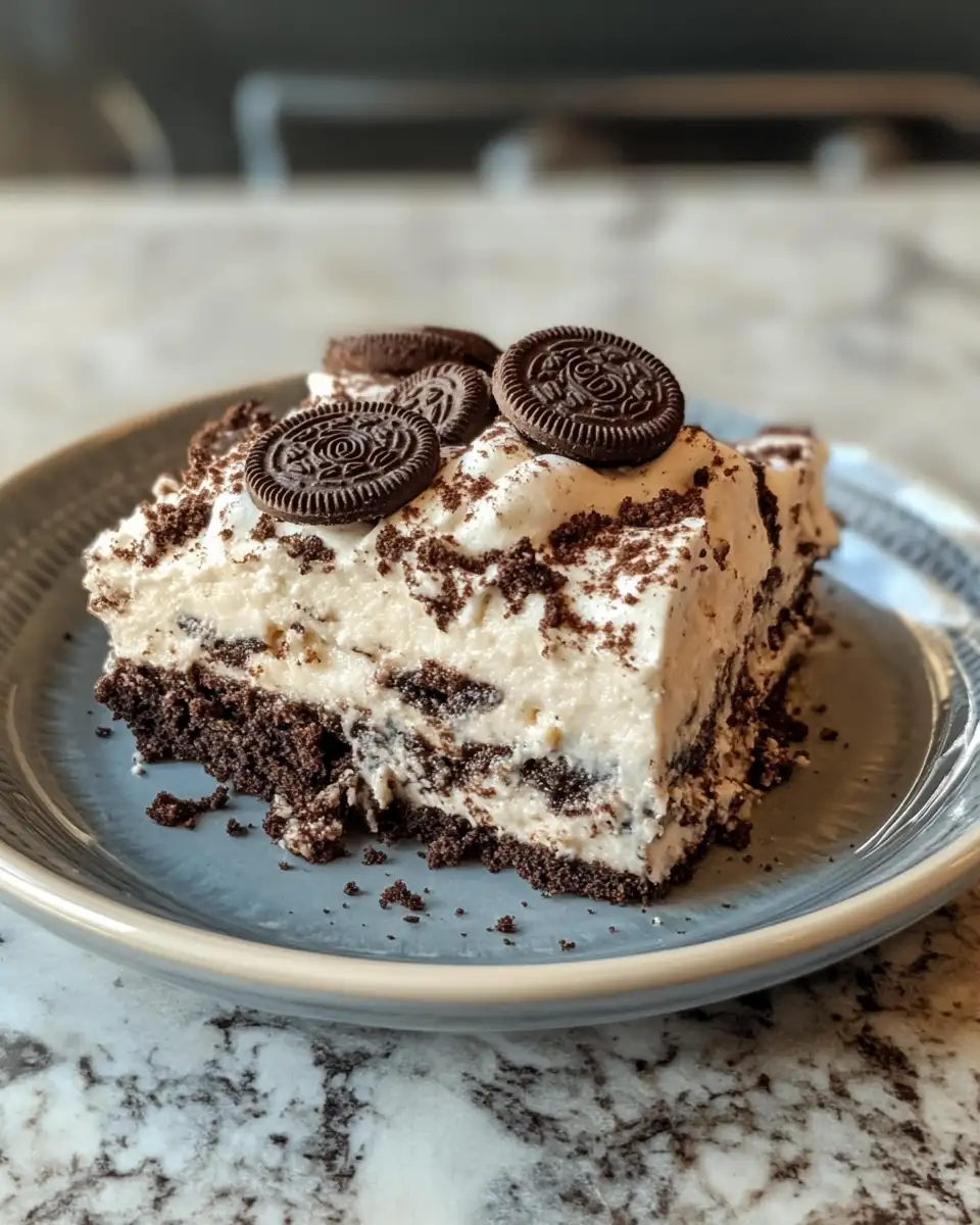 Final dish - Decadent Oreo Dump Cake Recipe for Effortless Indulgence