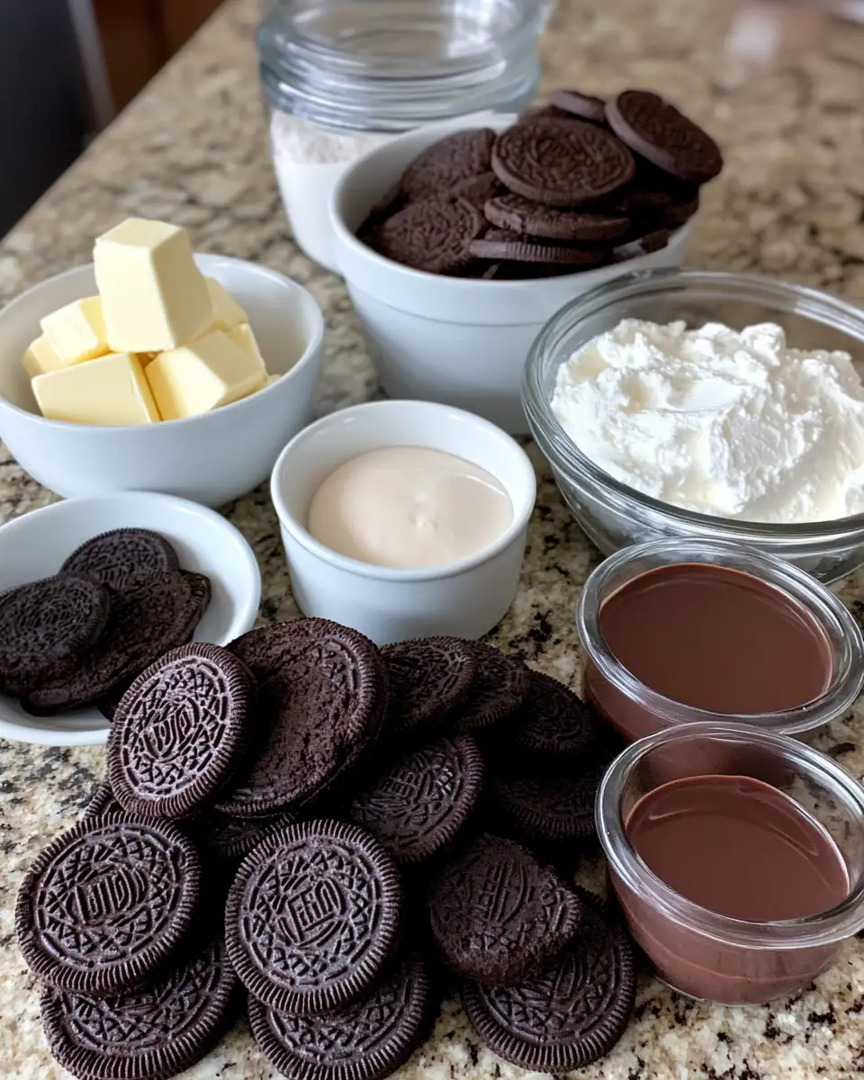 Ingredients for Decadent Oreo Dump Cake Recipe for Effortless Indulgence