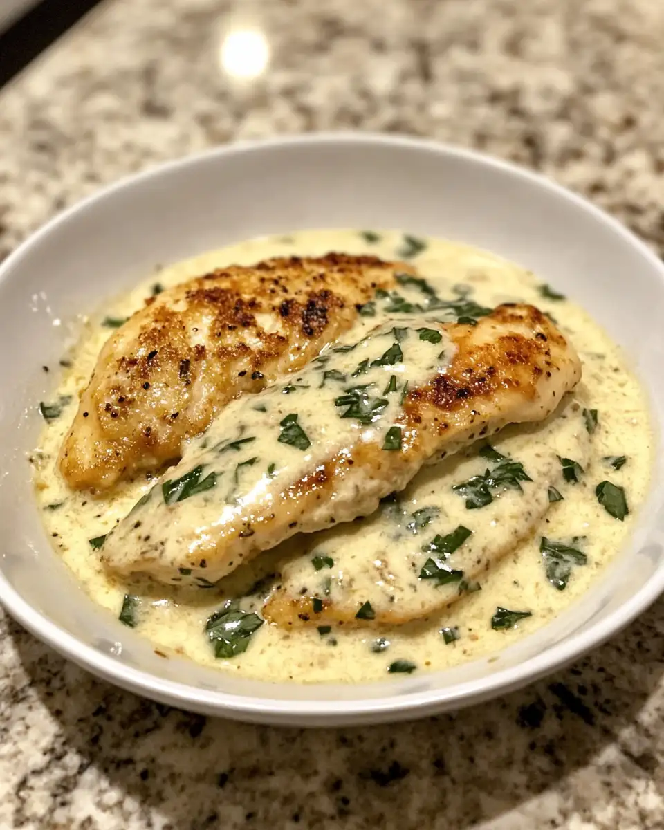 Mouthwatering Parmesan Chicken with Garlic Cream Sauce: A Flavor Explosion 4 Final dish - Mouthwatering Parmesan Chicken with Garlic Cream Sauce: A Flavor Explosion