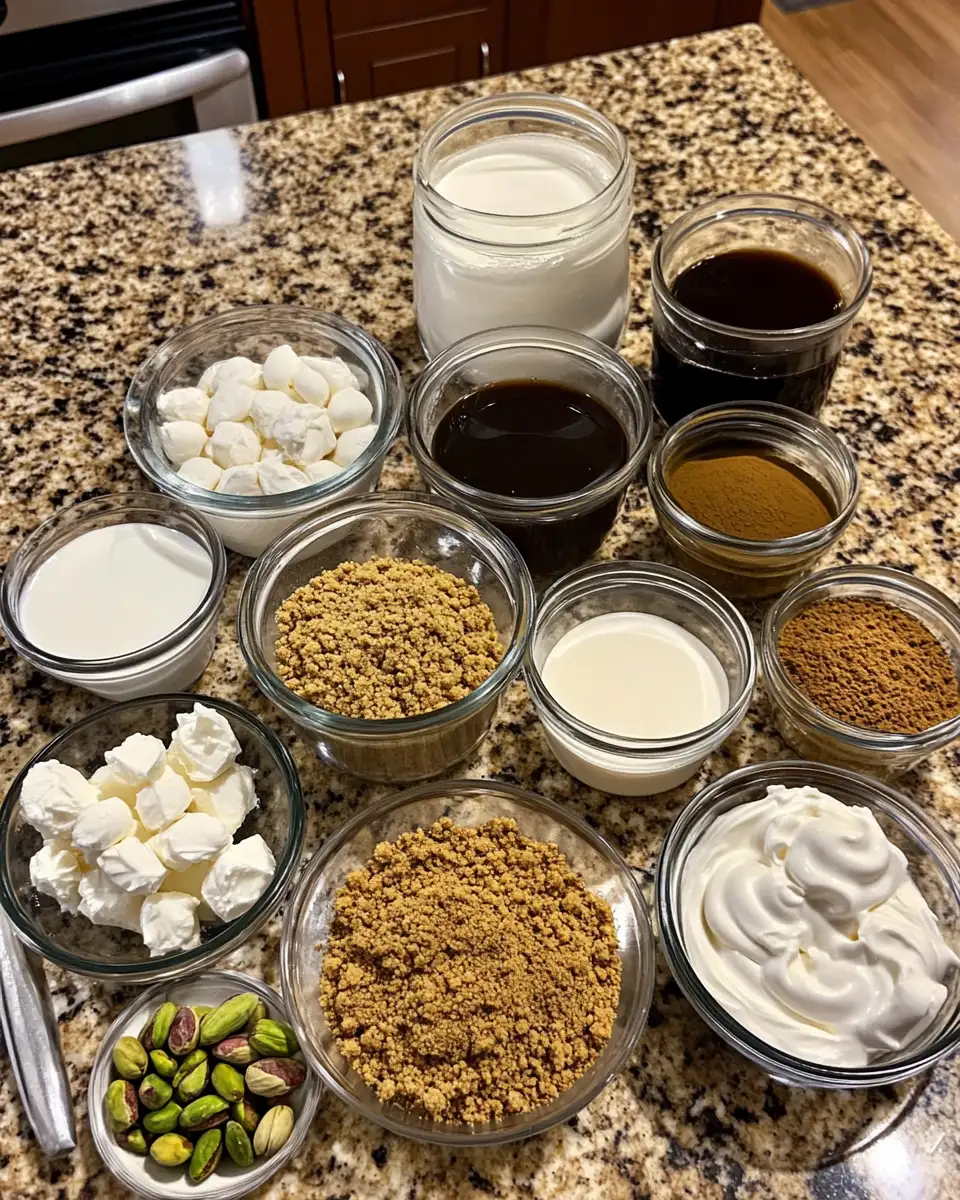 Ingredients for Heavenly Pistachio and Coffee Mini Cheesecakes: A Match Made in Dessert Heaven