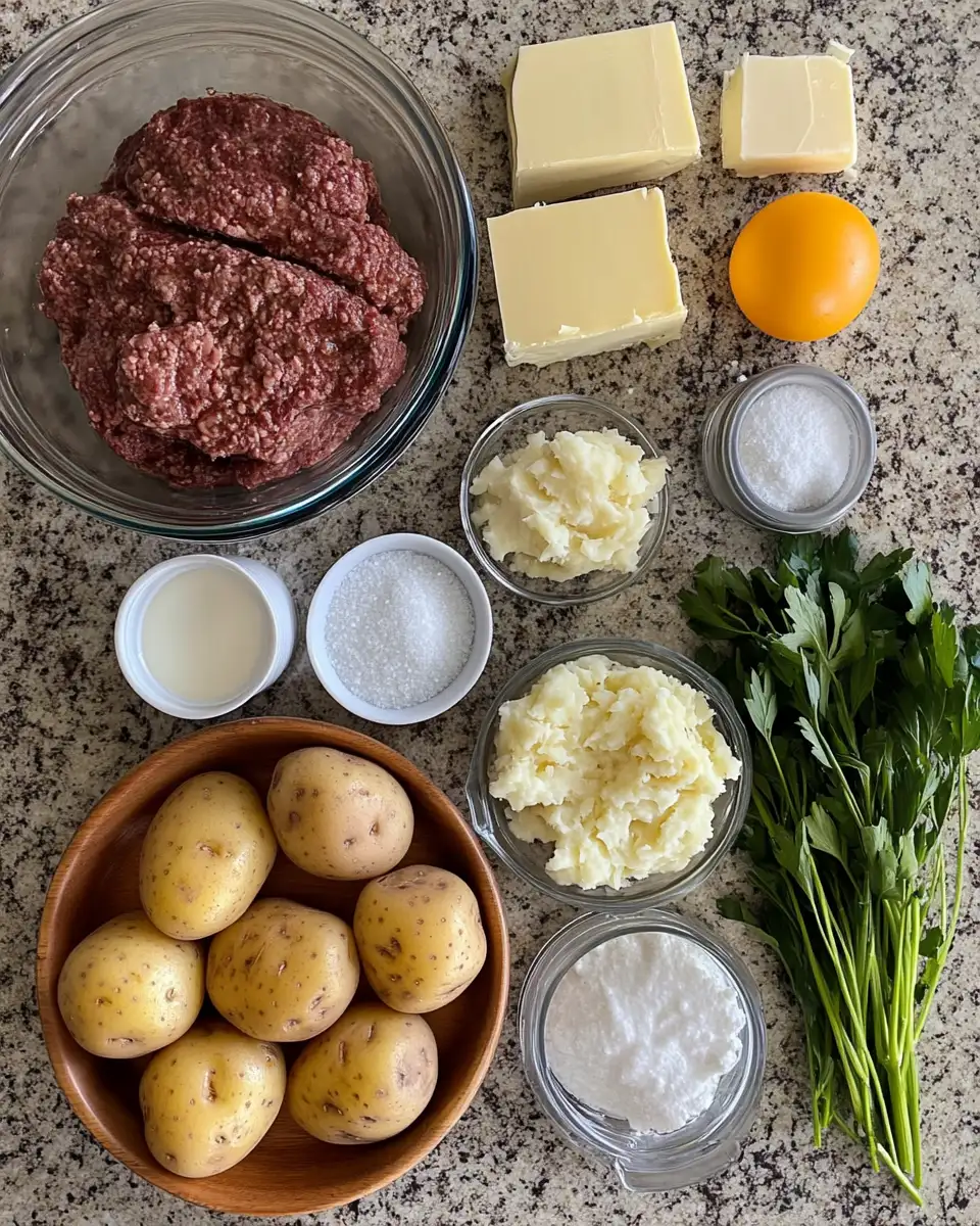 Savory Salisbury Steak and Creamy Mashed Potatoes: A Comfort Food Classic 4 Ingredients for Savory Salisbury Steak and Creamy Mashed Potatoes: A Comfort Food Classic