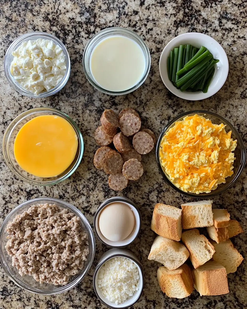 Wake Up to Flavor: Irresistible Sausage and Egg Casserole Delight 4 Ingredients for Wake Up to Flavor: Irresistible Sausage and Egg Casserole Delight