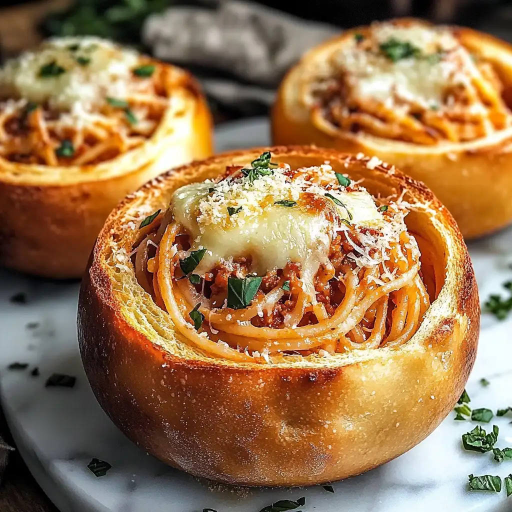 Savor the Perfect Fusion with Spaghetti Garlic Bread Bowls - Featured Image