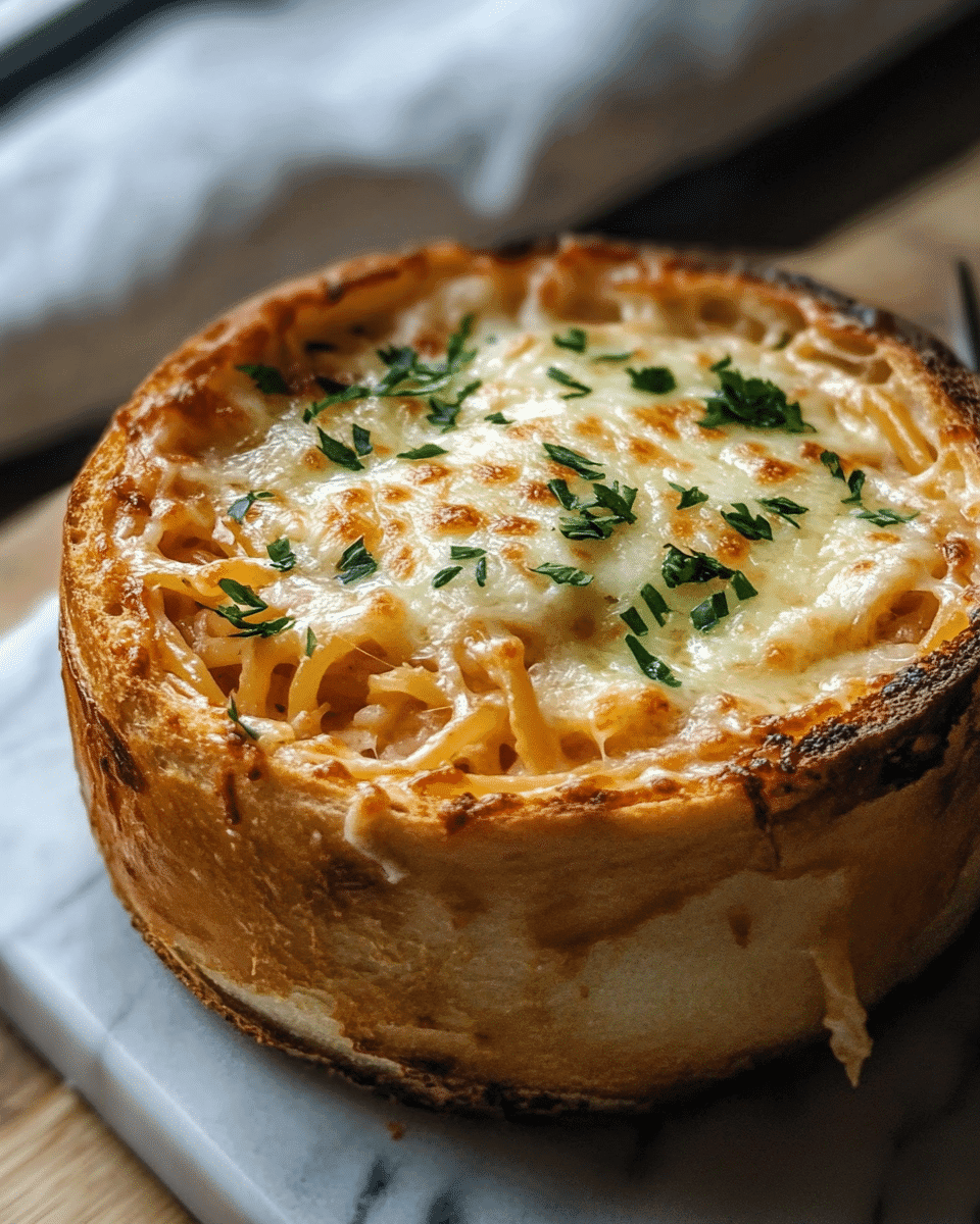 Savor the Perfect Fusion with Spaghetti Garlic Bread Bowls 6 Final dish - Savor the Perfect Fusion with Spaghetti Garlic Bread Bowls