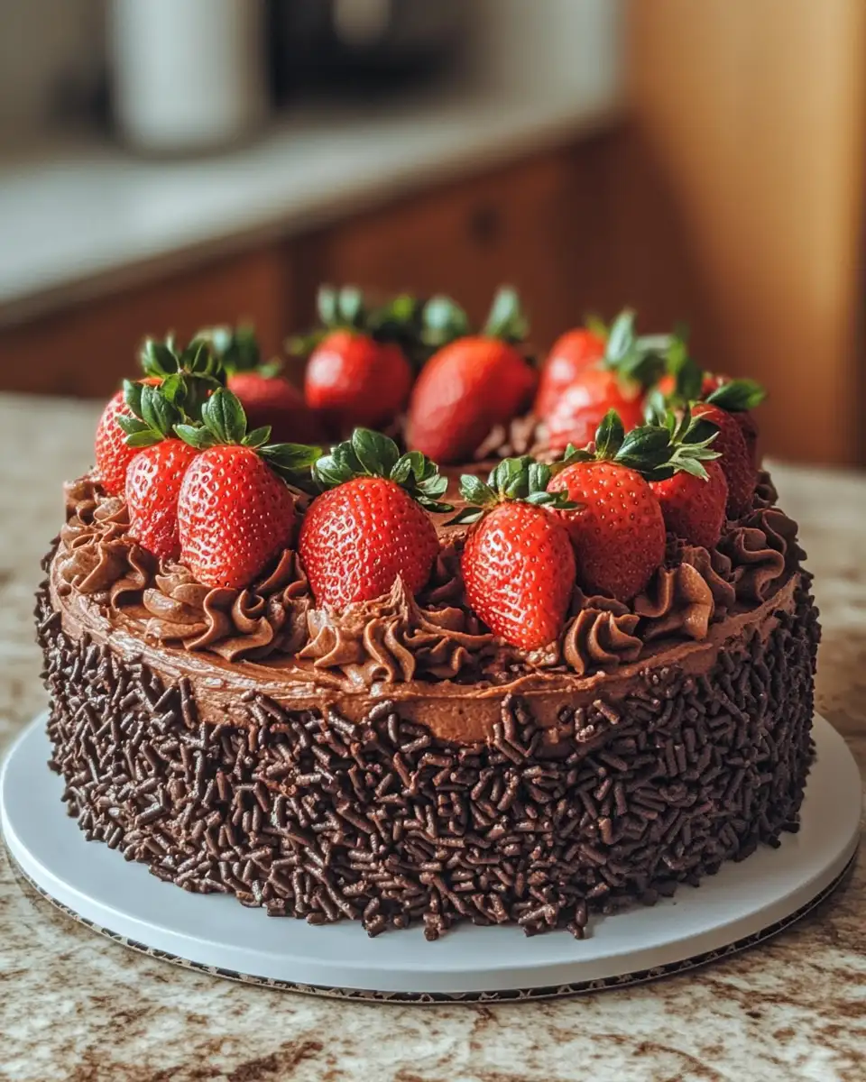 Decadent Delight: Strawberry Chocolate Cake Bliss 6 Final dish - Decadent Delight: Strawberry Chocolate Cake Bliss