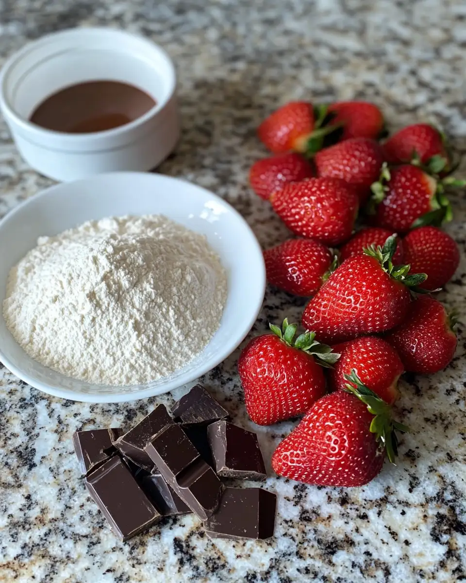 Decadent Delight: Strawberry Chocolate Cake Bliss 4 Ingredients for Decadent Delight: Strawberry Chocolate Cake Bliss